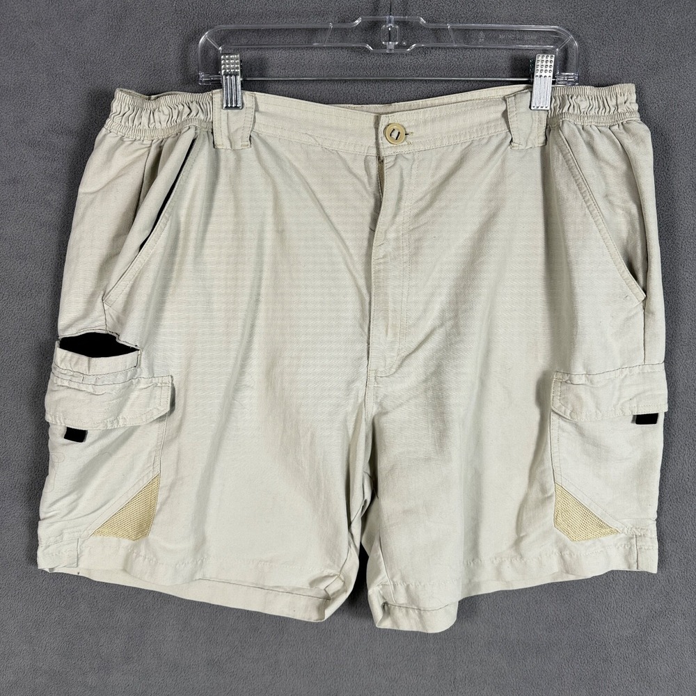 World Wide Sportsman Cargo Shorts Adult 44  Flat Front Multi Pockets Stretch Men